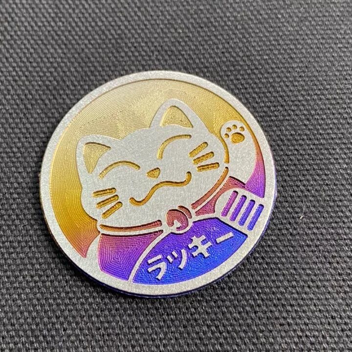 Tem titan logo Mèo thần tài