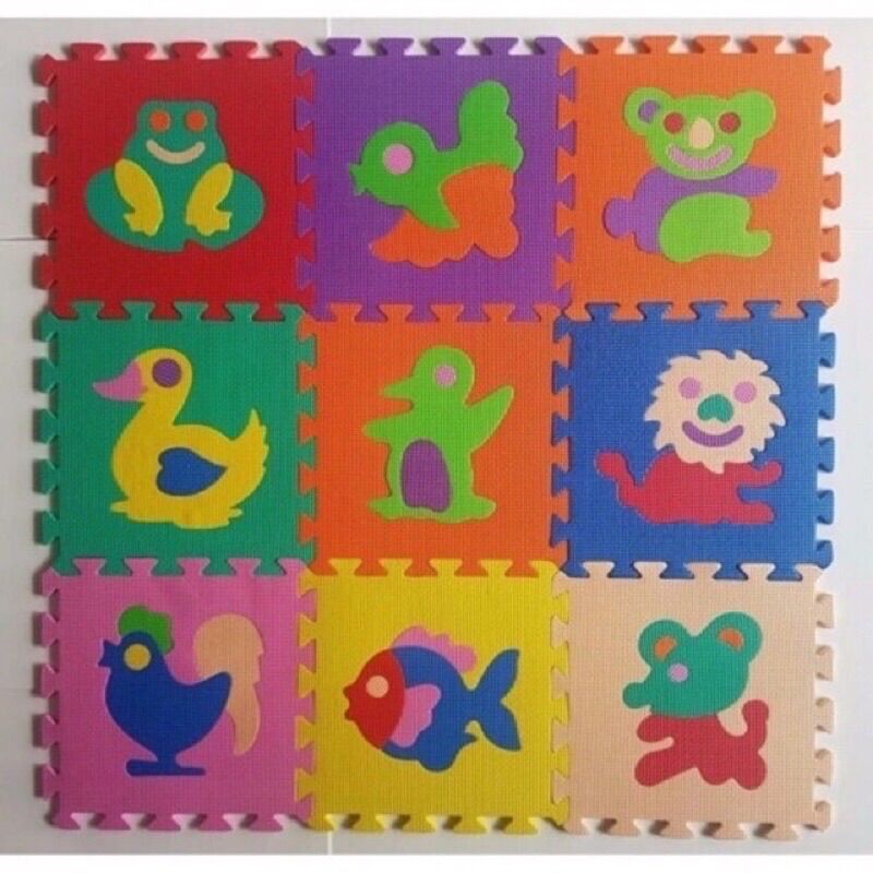 Bộ 10 miếng thảm xốp hình con vật cho bé