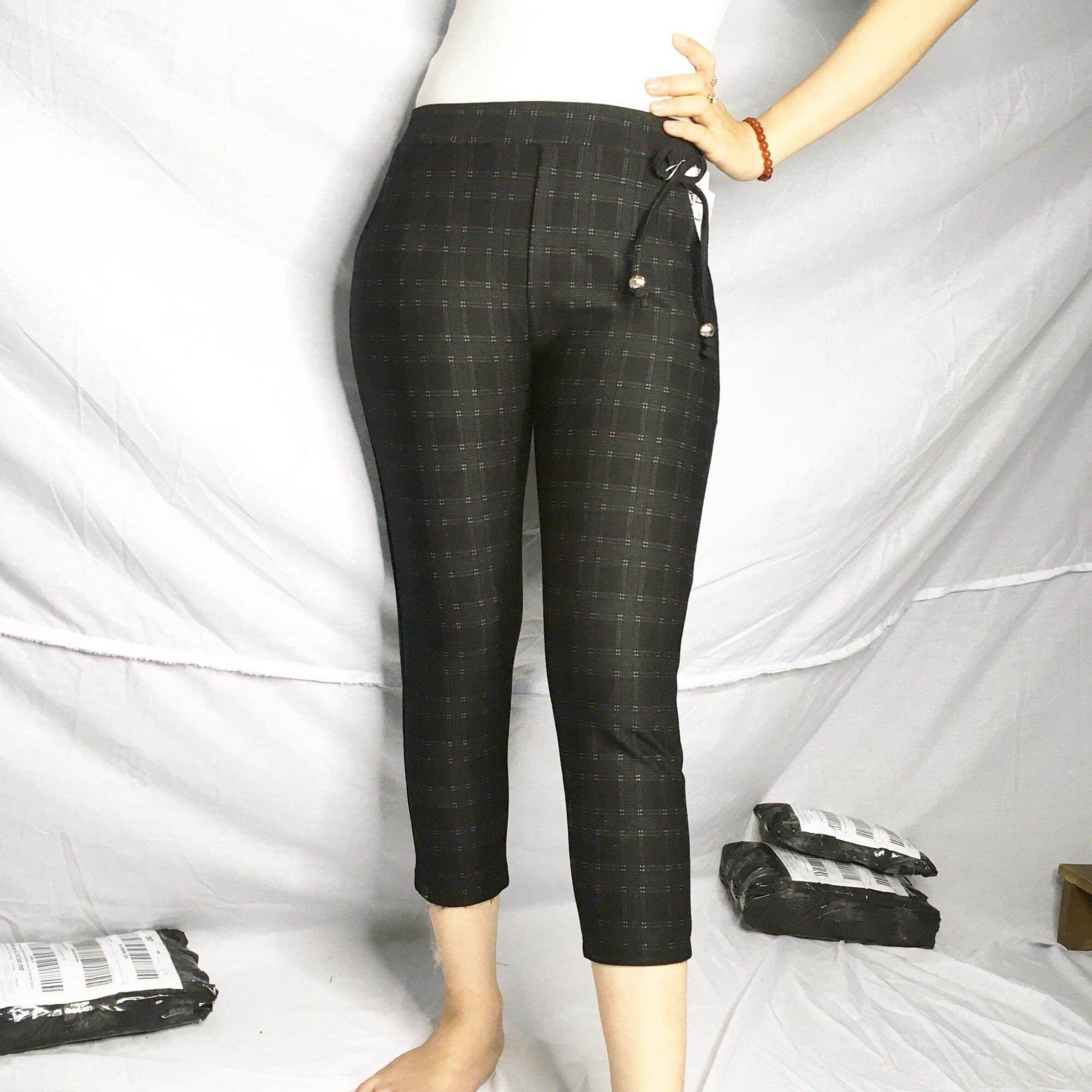 [HCM]Quần karo lửng lưng thun hàn quốc size 40-65kg (khách coi phần mô tả dùm shop nhé)