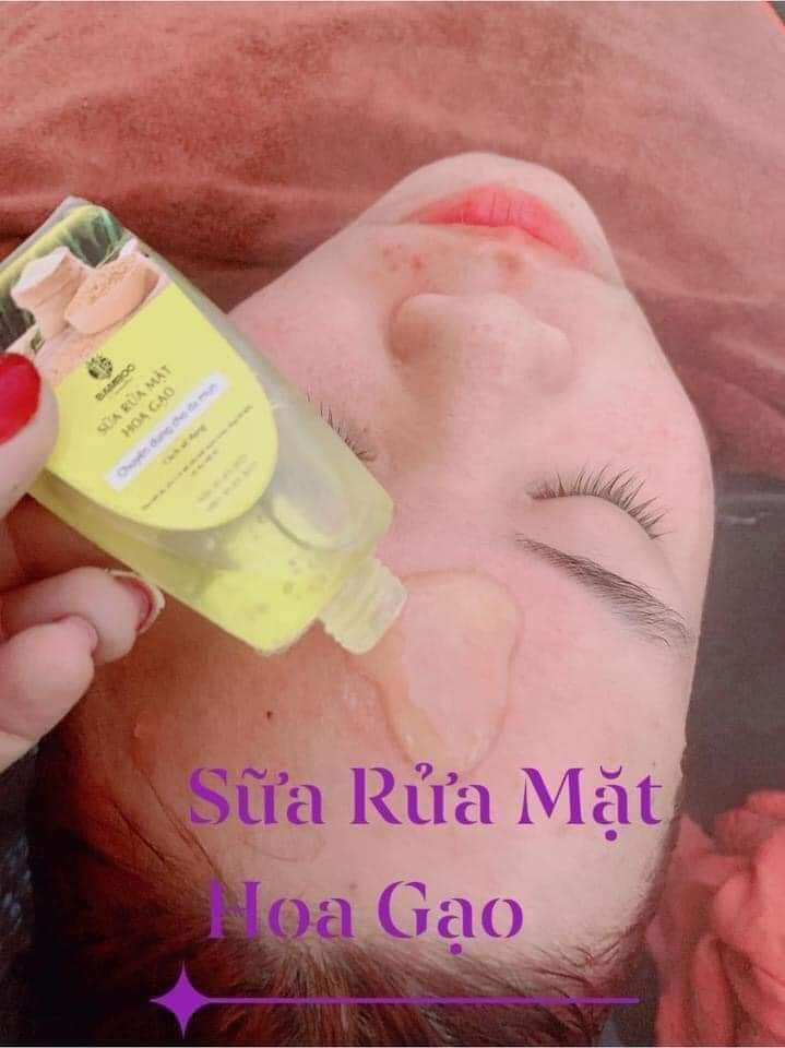 Sữa rửa mặt hoa gạo Bamboo, dành cho da mụn
