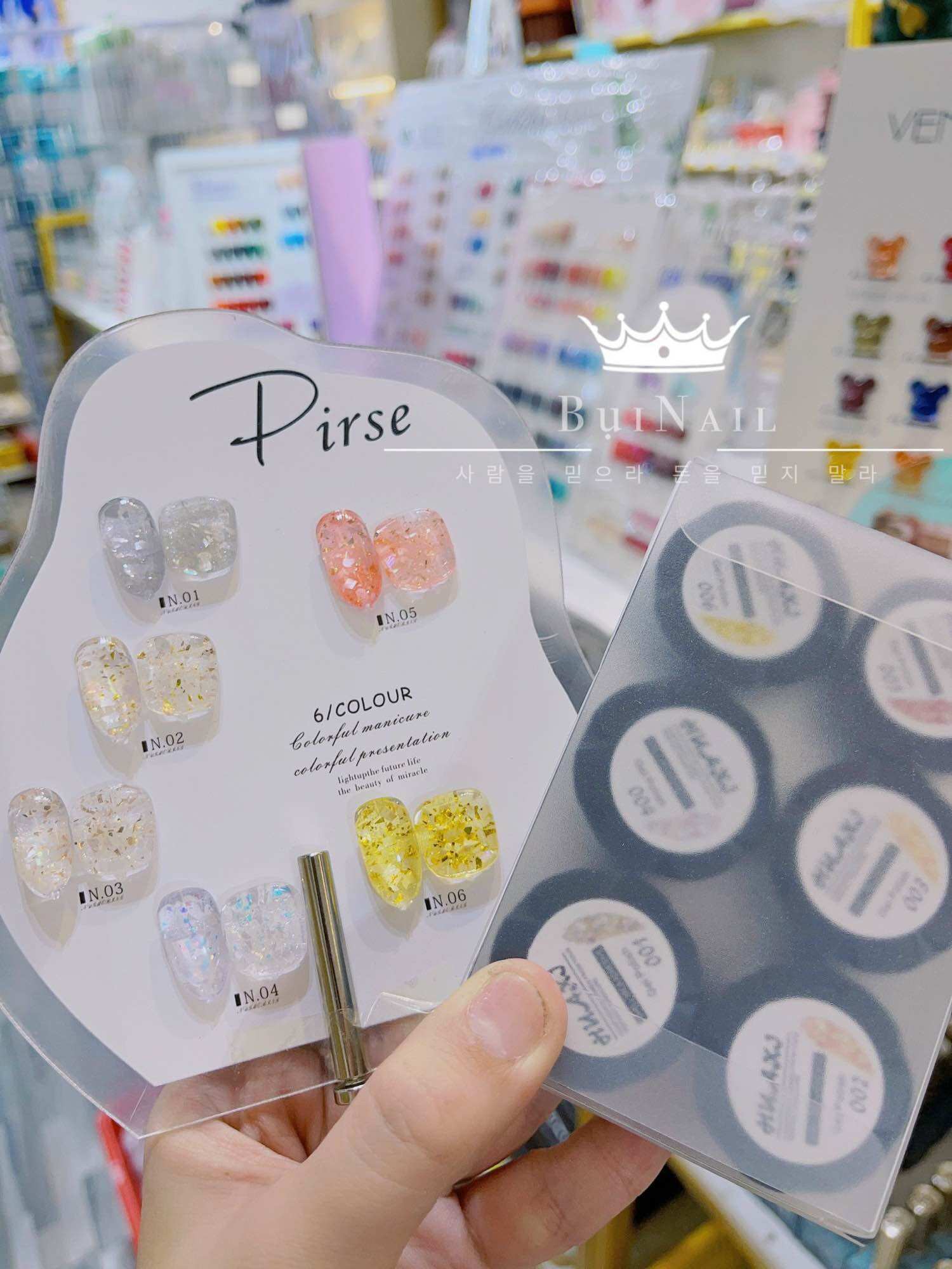 Set gel nhũ ánh xà cừ huaxi 6 hủ