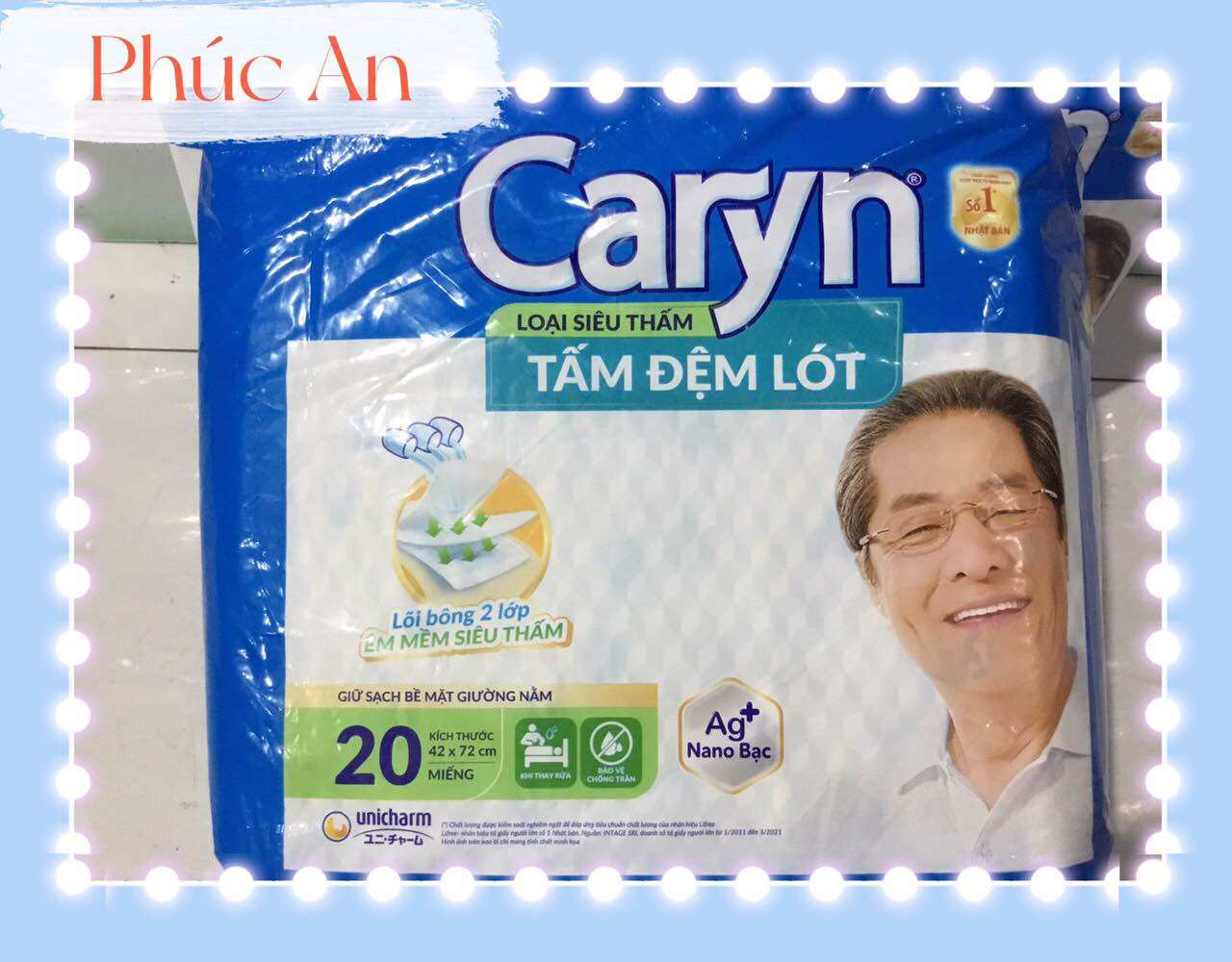Tấm đệm lót / Miếng lót Caryn 20 miếng Mỏng nhẹ Siêu thấm - Date luôn mới