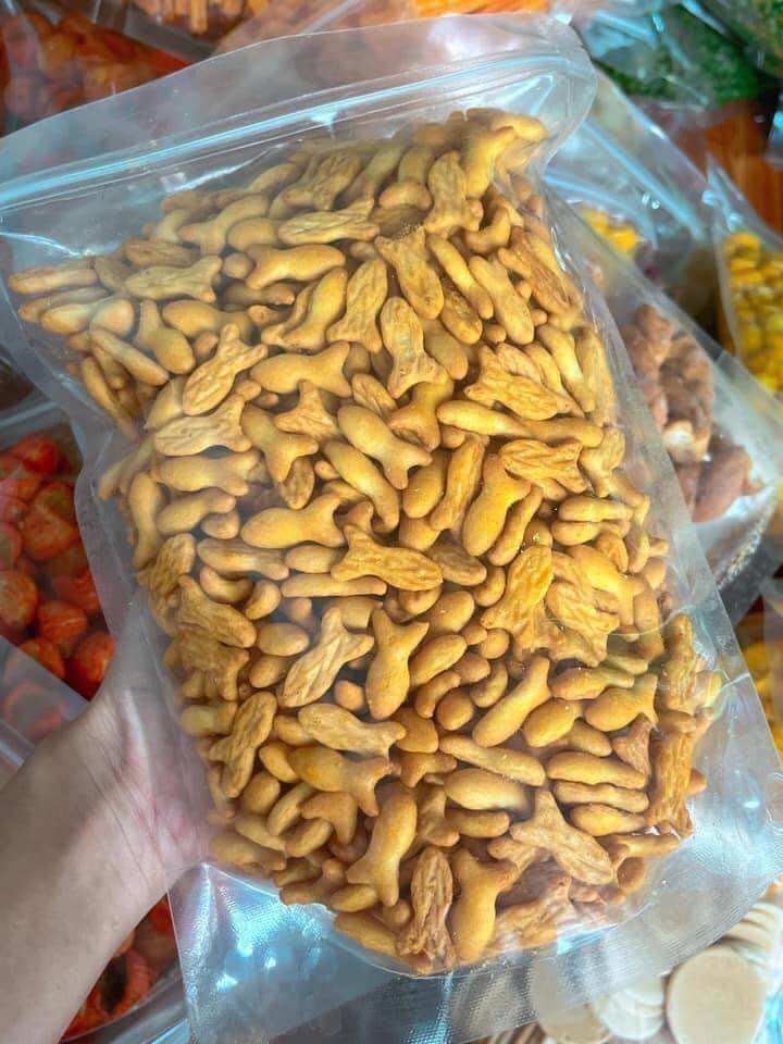 Bánh quy cá/quy đũa/quy tròn mặn túi 500gr