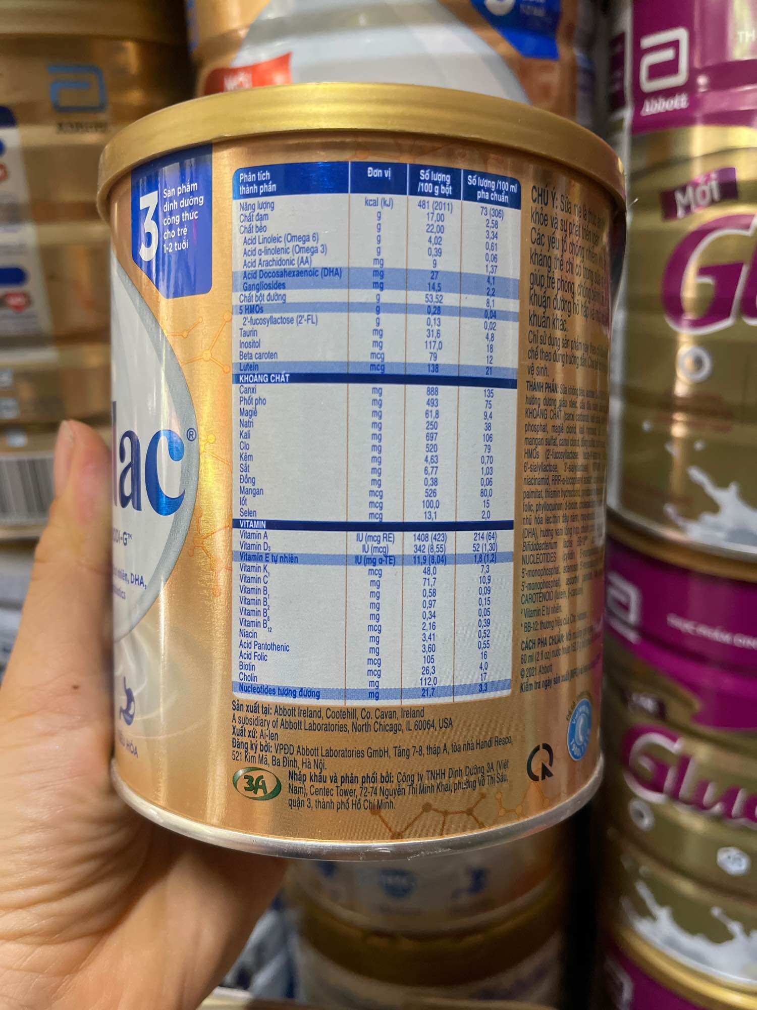 SỮA BỘT SIMILAC IQ3 (HMO) 400G-CHO BÉ TỪ 1-2 TUỔI
