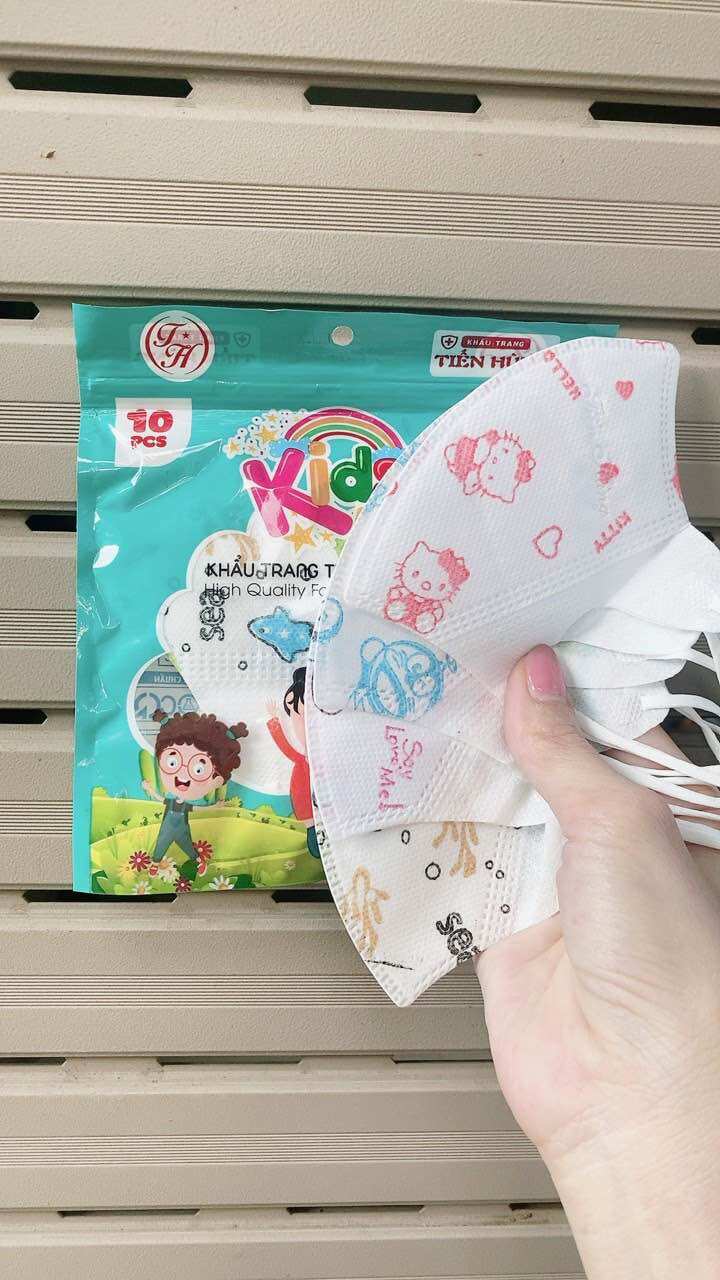 Sỉ 100 Cái Khẩu Trang 5D Cho Bé Từ 4-8 Tuổi