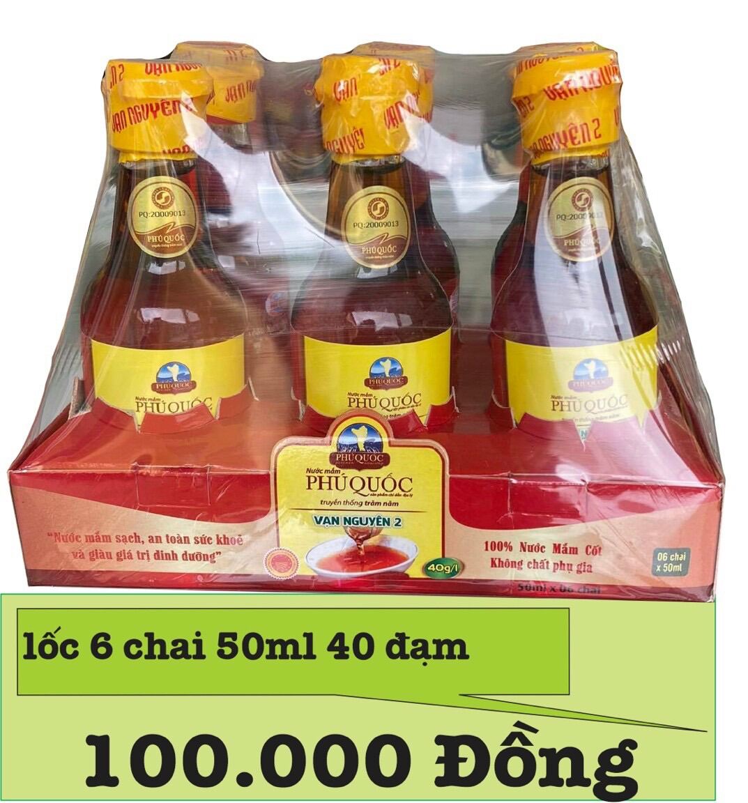 Nước mắm lốc 6 chai 60ml 40 đạm