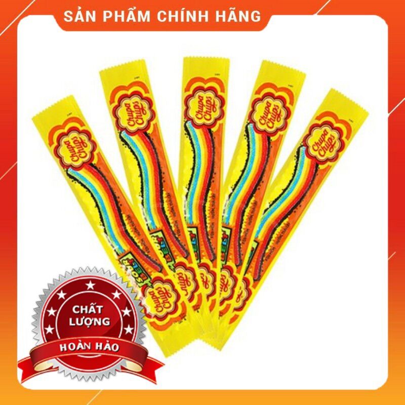 10 thanh kẹo chupa chups cầu vồng dẻo dai