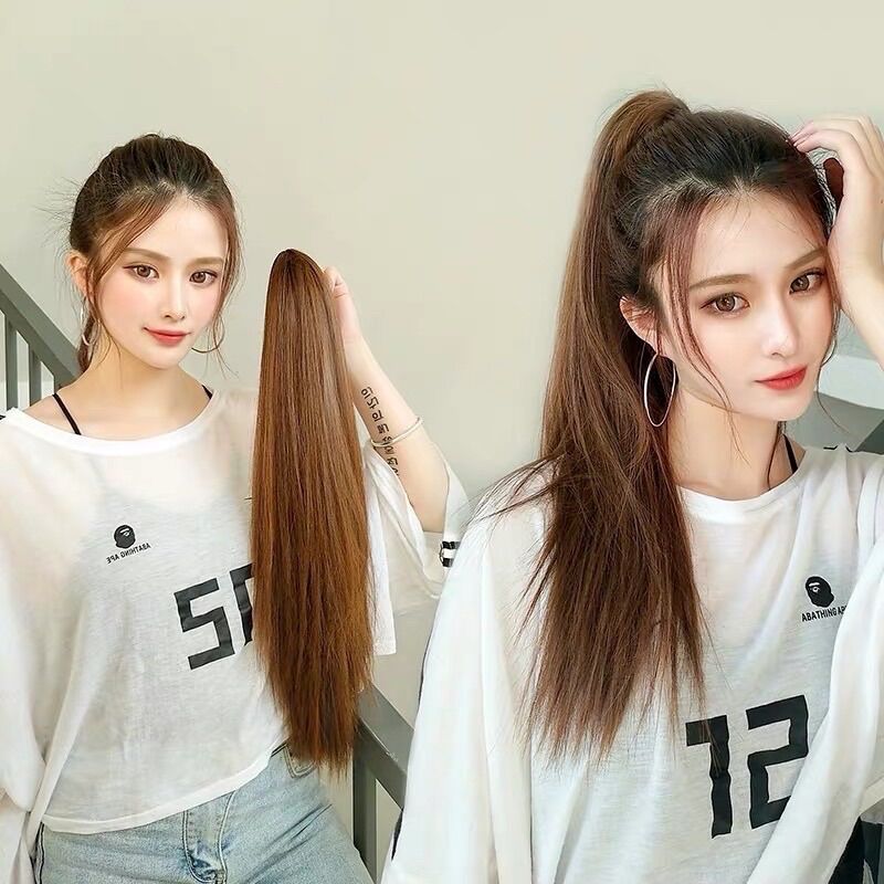 Tóc giả ngoặm thẳng dài 60cm ❇️