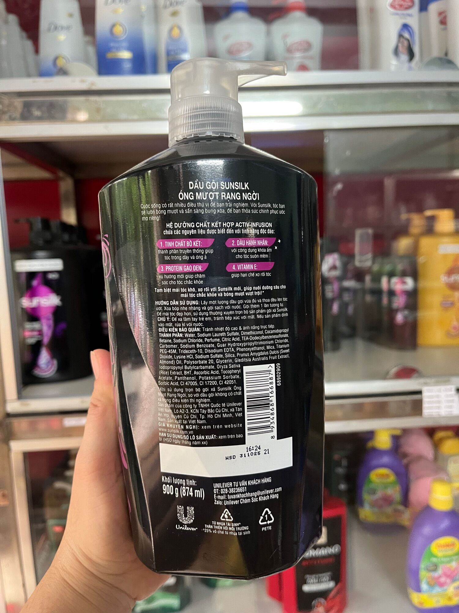 DẦU GỘI SUNSILK 900g