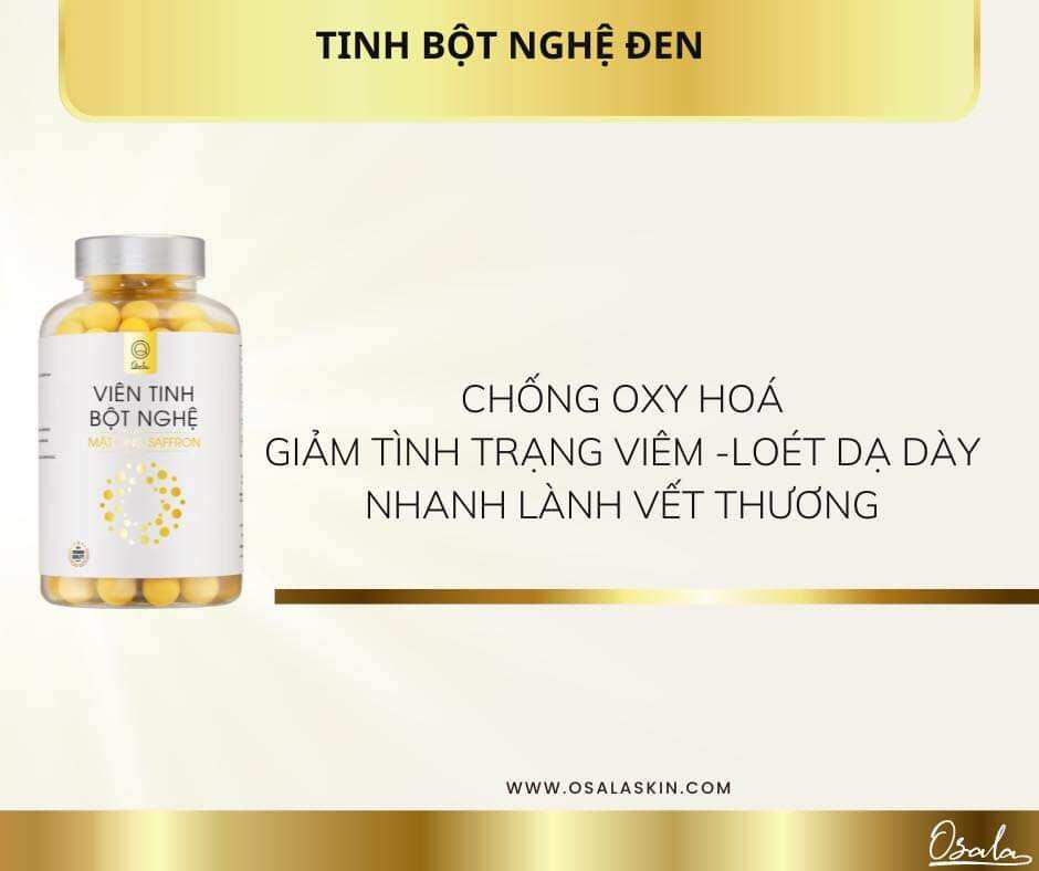 [ Mẫu Mới ] Viên Tinh Bột Nghệ Mật Ong Saffron Osala 270gram