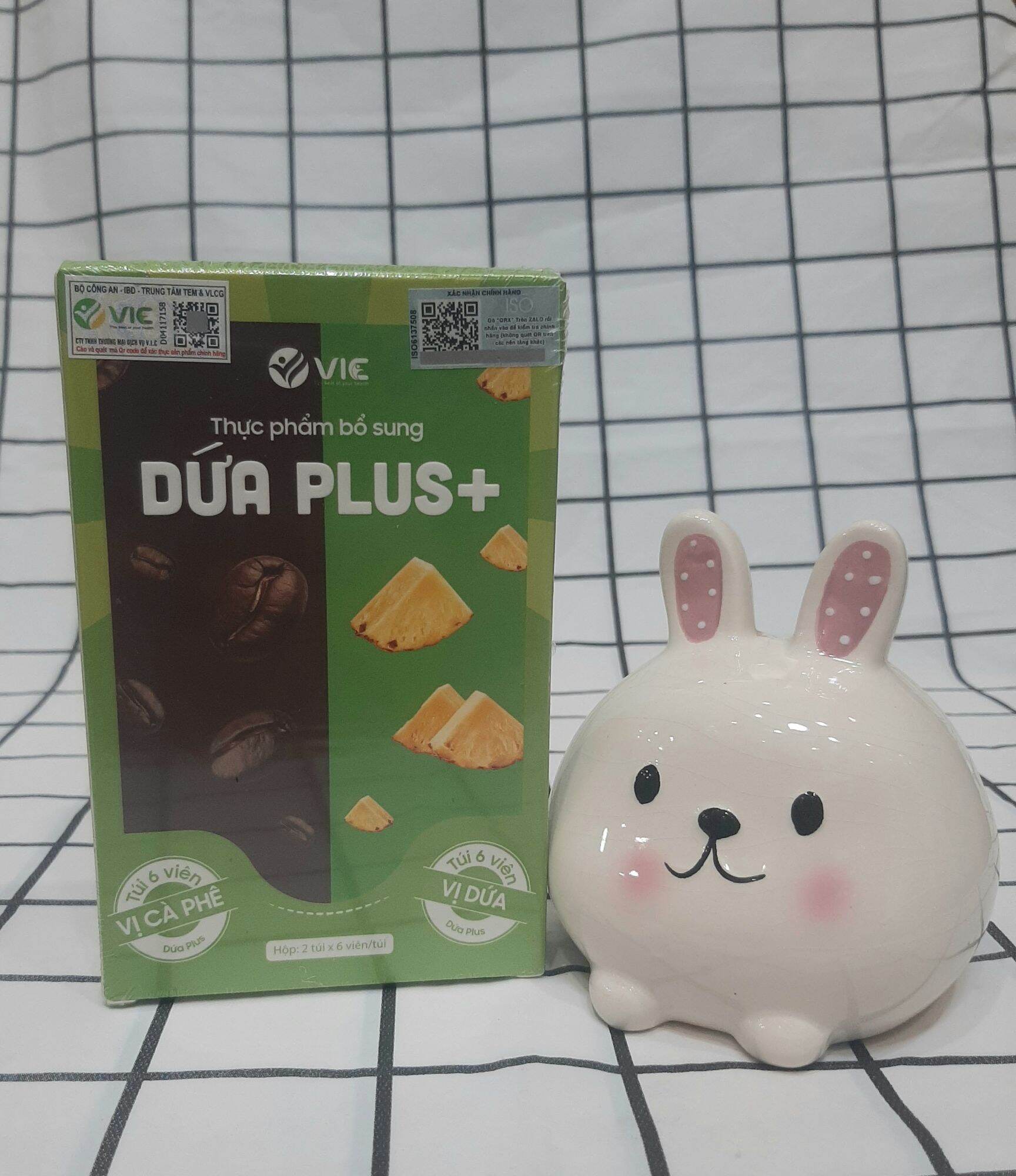 Kẹo Dứa Plus 12 viên ( Vị dứa và cà phê)