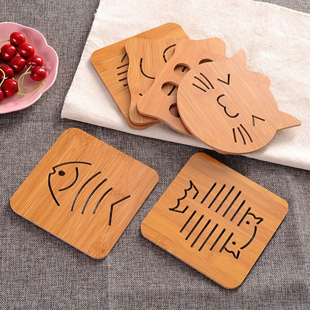 Miếng lót nồi gỗ chống nóng size 15cm