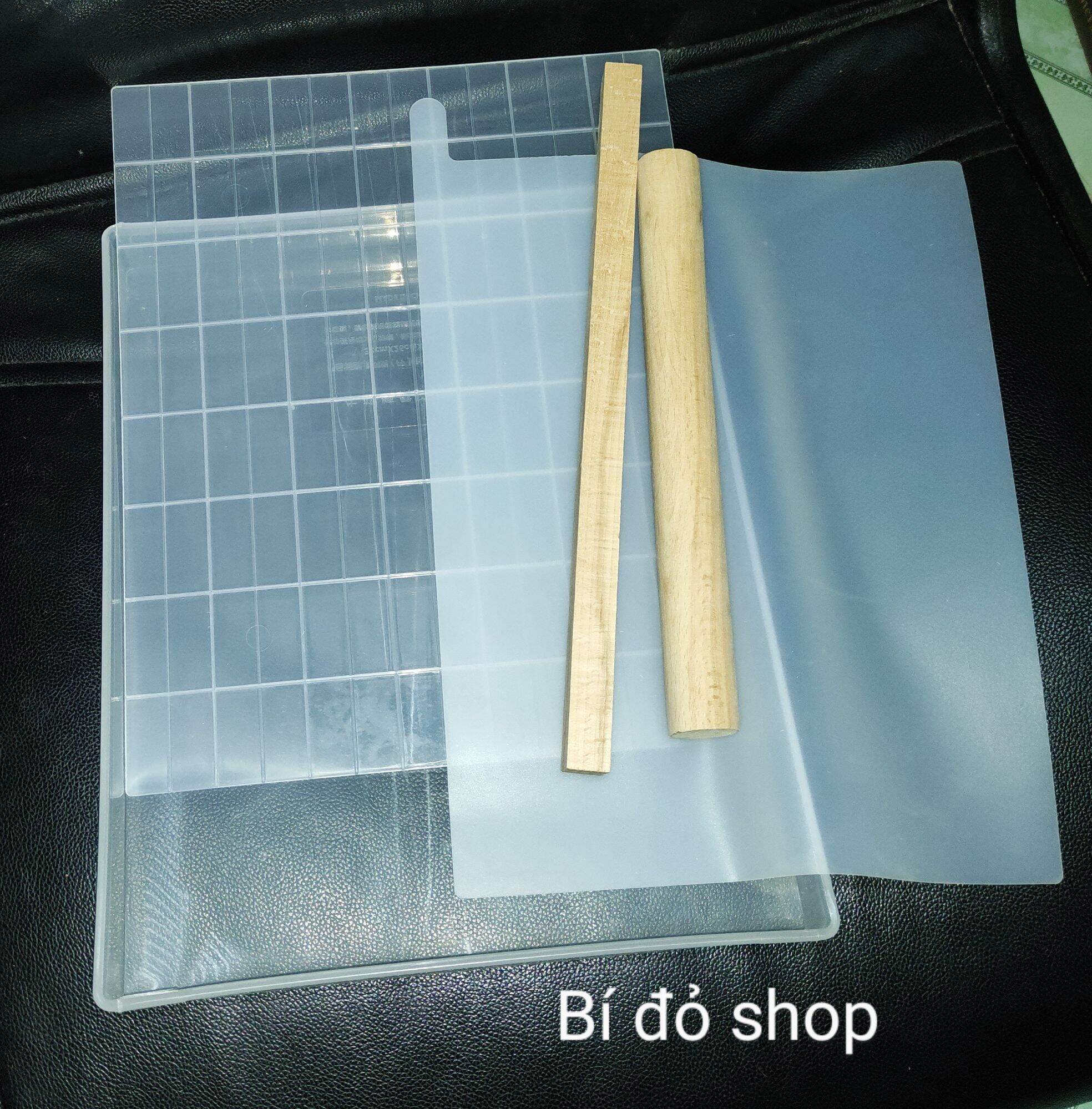 Bộ khuôn làm kẹo nougat đế rời size to 112 viên 4 món