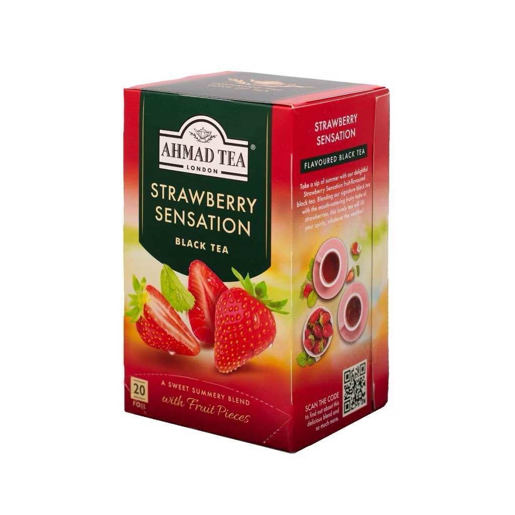 Trà "dâu anh quốc " 40g/20 túi - ahmad strawberry sensation 40g/20bags