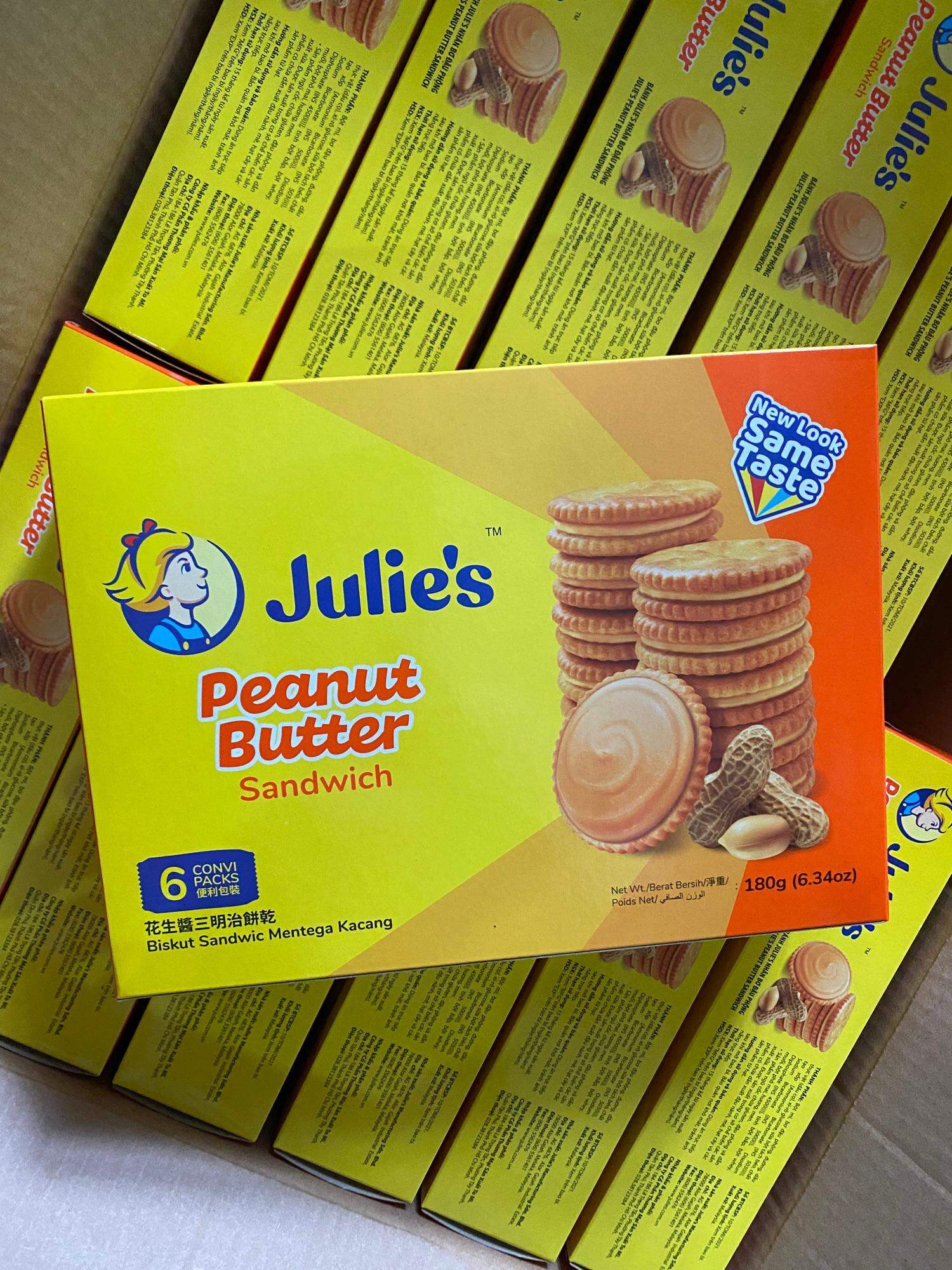 Bánh Quy Julie's Nhân Bơ Đậu Phộng (Hộp 180g)
