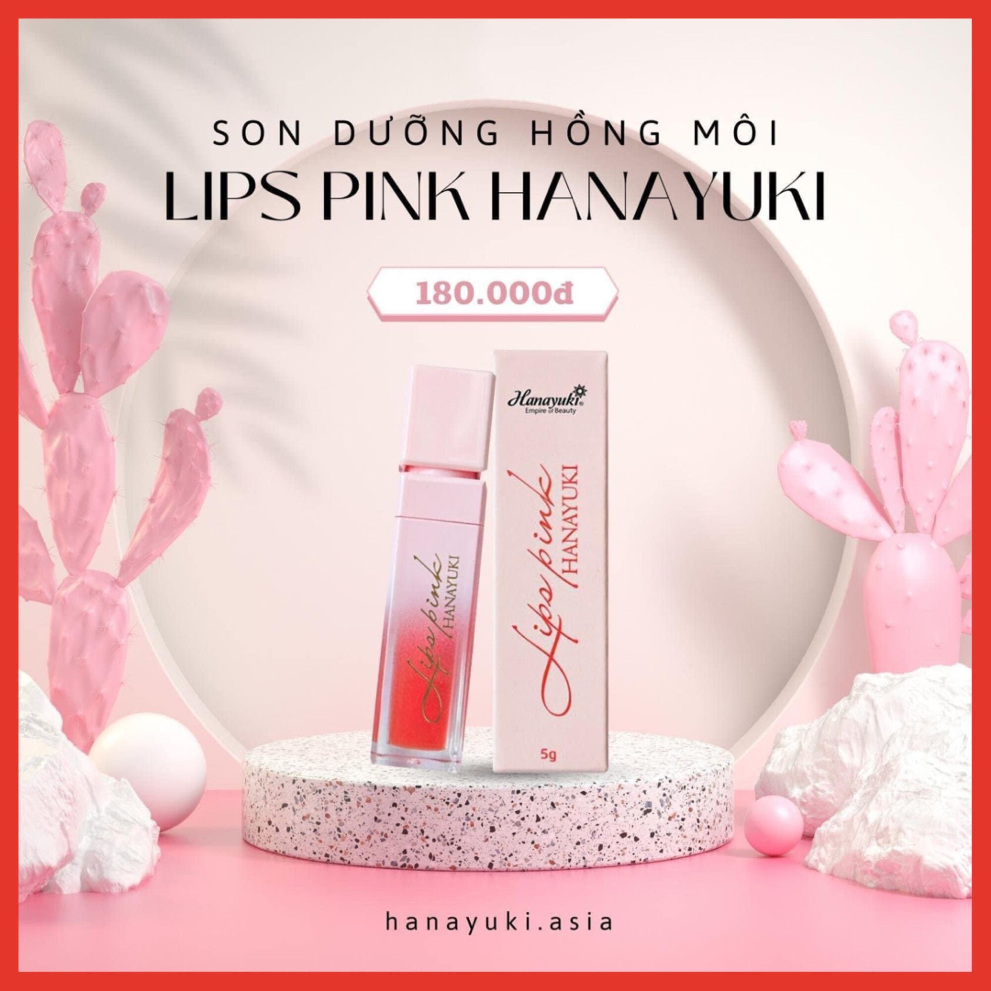 Son dưỡng hồng môi Lips Pink Hanayuki Chính Hãng