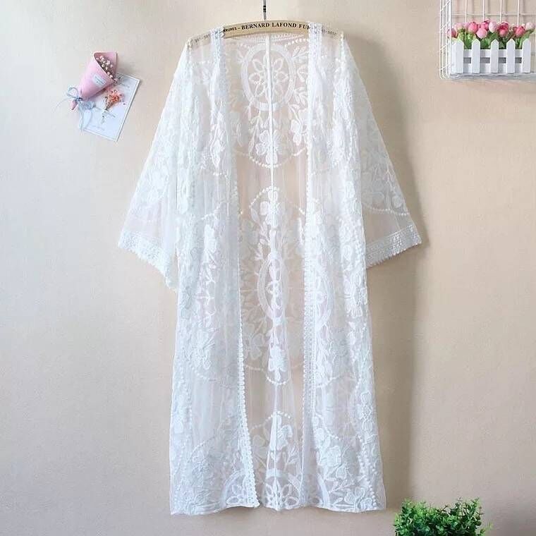 💥ÁO CHOÀNG REN ĐI BIỂN DÁNG DÀI