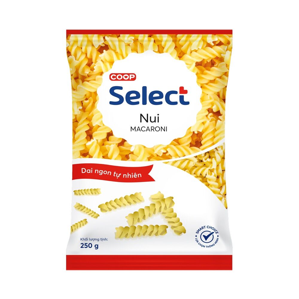 Nui xoắn select gói 250gr