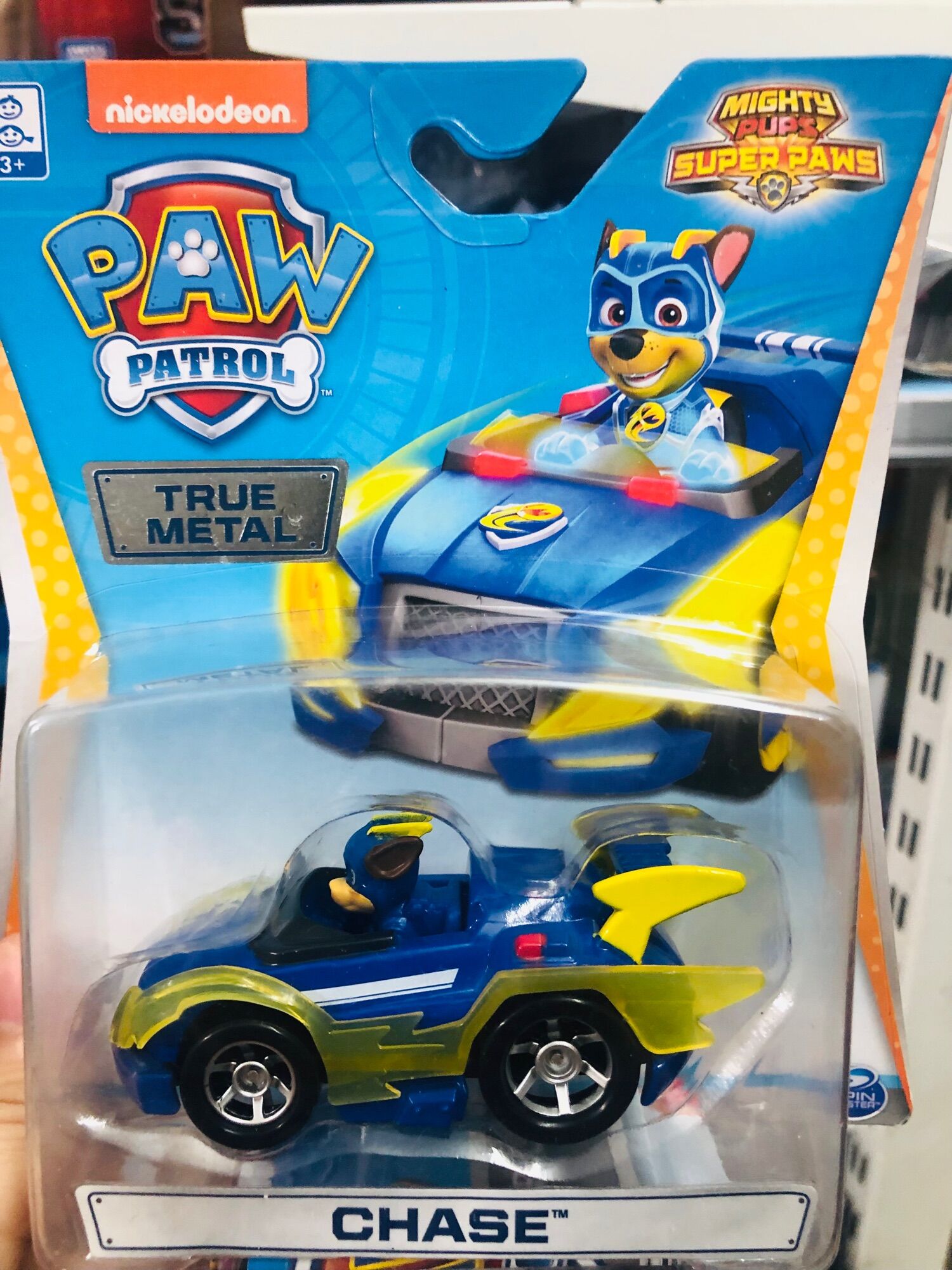 Xe Paw Patrol Chase phiên bản Mighty bằng metal