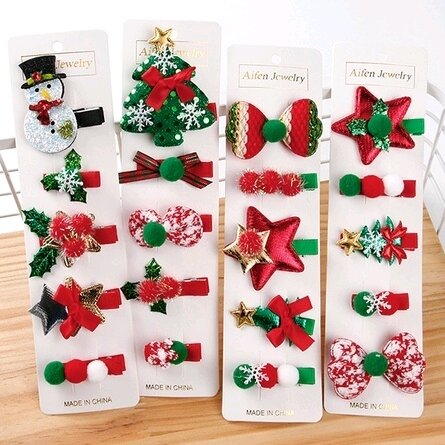 Sét 5 kẹp tóc Giáng Sinh NOEL cho bé