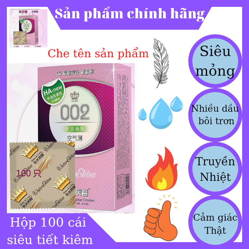 Bao Cao Su 002 Trung Quốc (Nhiều Dầu Bôi Trơn)
