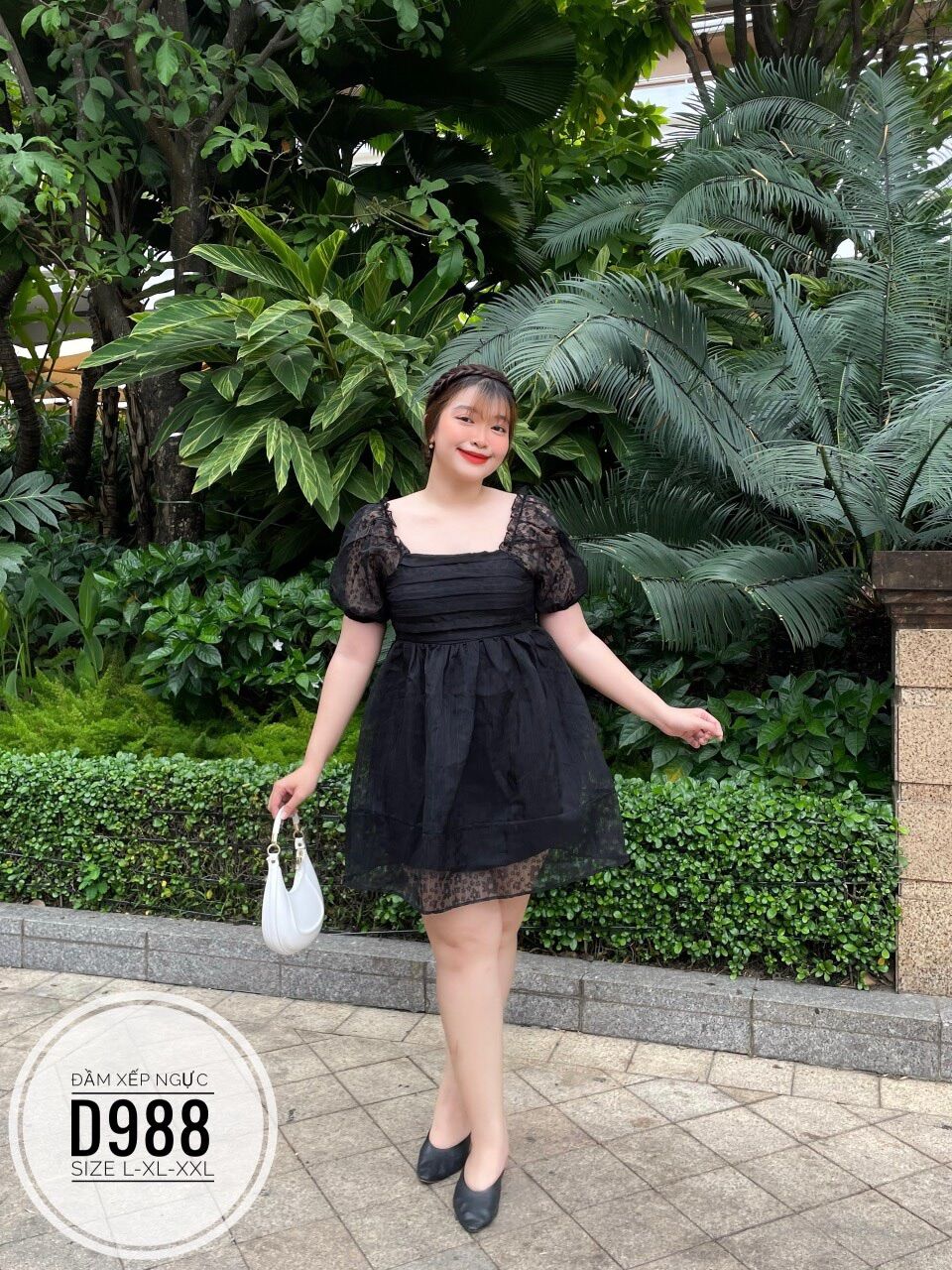 Bigsize 60- 90kg ĐẦM XẾP NGỰC D988 ( Ảnh Thật)