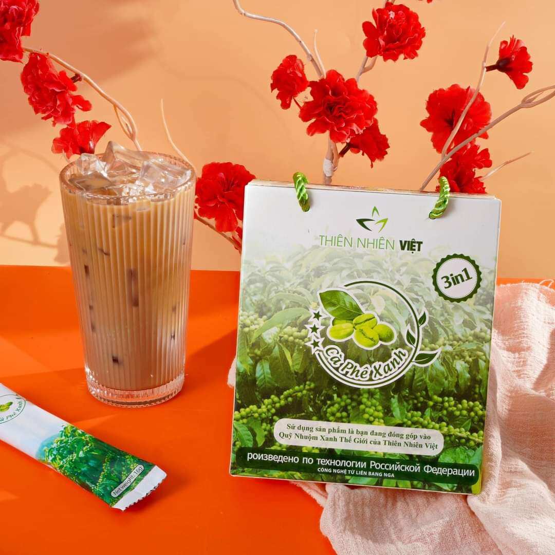 [3 Hộp 30 gói] Cà Phê Xanh Kháng Mỡ/ Cà Phê Sữa