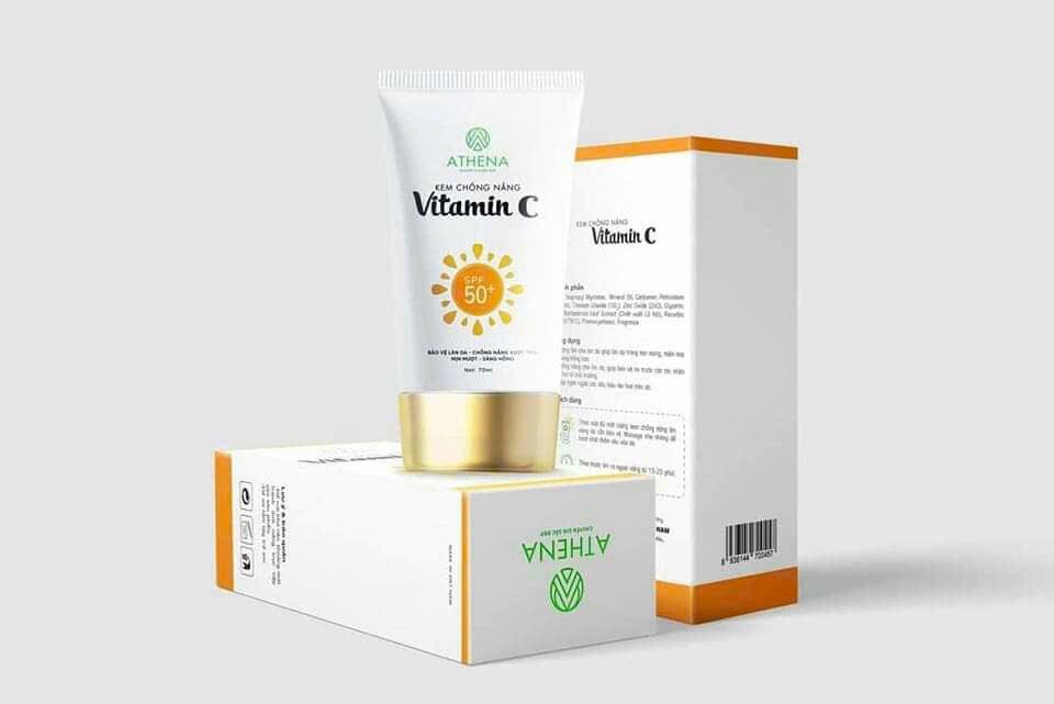 Kem chống nắng vitamin c 70ml hàng chính hãng cty Athena