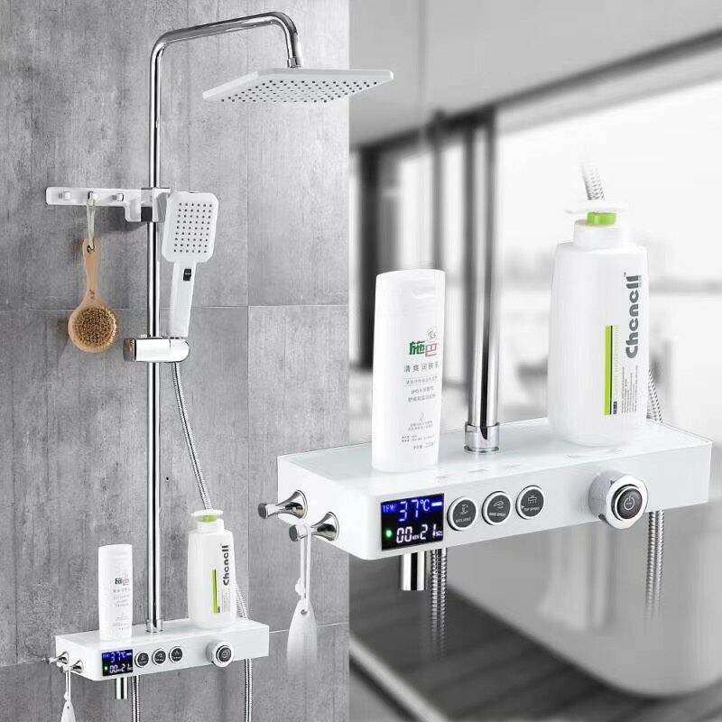 Bộ sen cây tắm đứng nóng lạnh, Bộ sen vòi tắm đứng INOX 304 set nhiệt độ