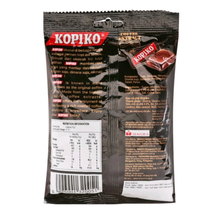 Kẹo Kopiko Coffee 140g ( 40 viên x 3,5g)