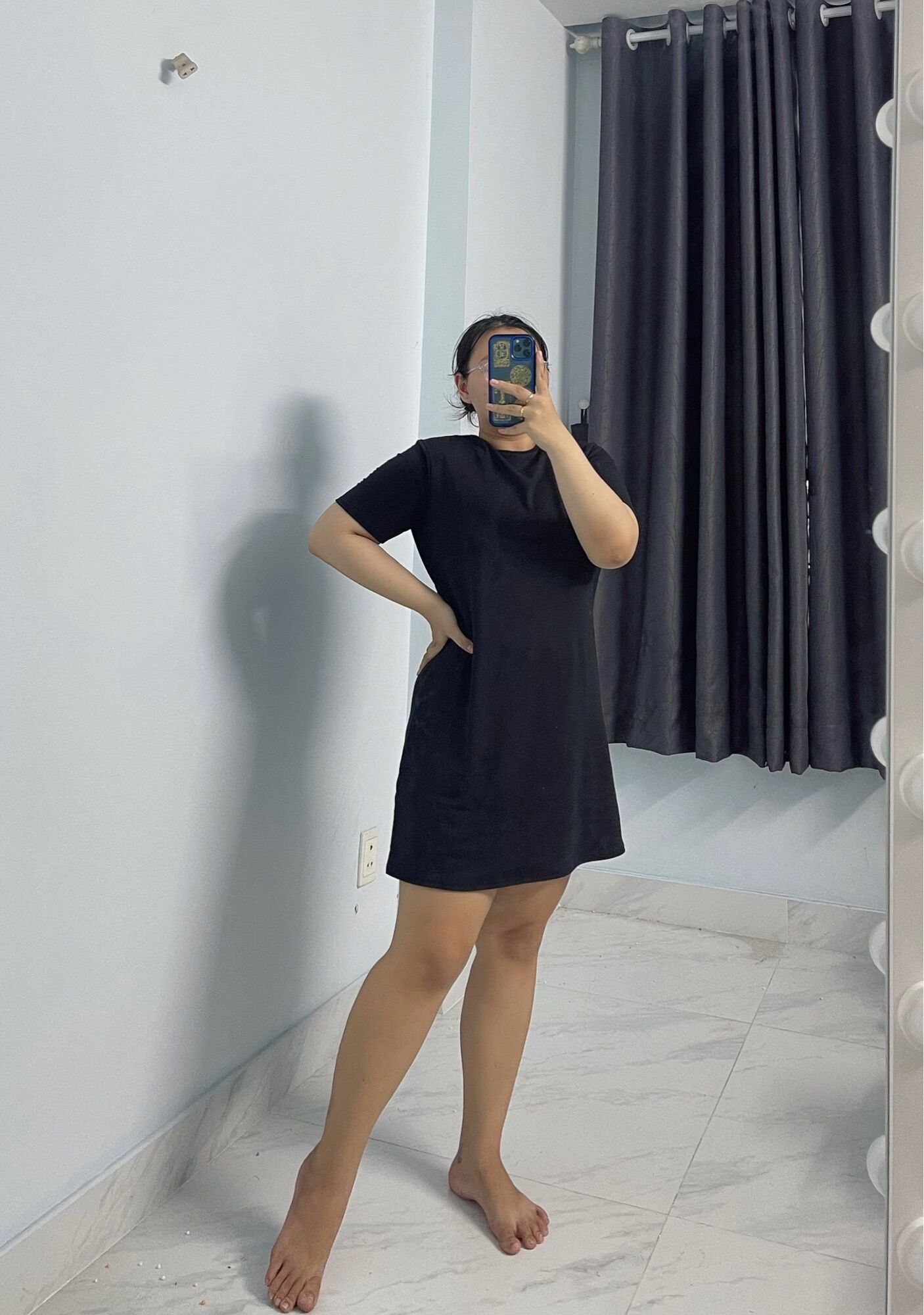 [ SIZE LỚN BIGSIZE 55Kg-100Kg ] ĐẦM ĐEN TRƠN BASIC