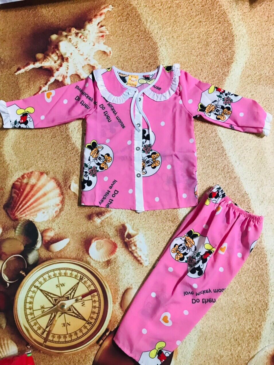 (HCM). BỘ PIJAMA LỤA TAY DÀI CHO BÉ GÁI( ngẫu nhiên)