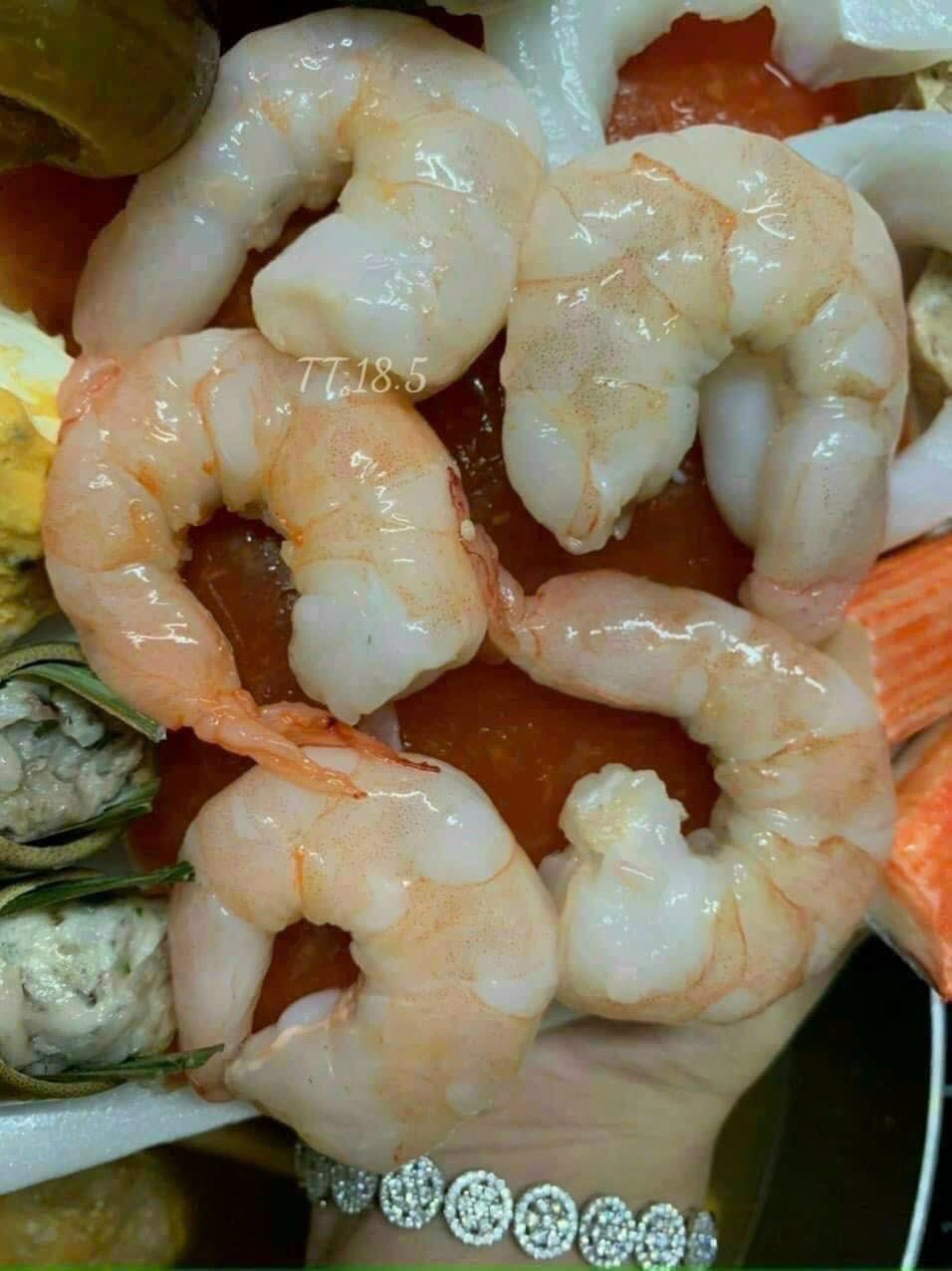 (HCM)Nõn tôm thẻ size 40-80,khay 500g