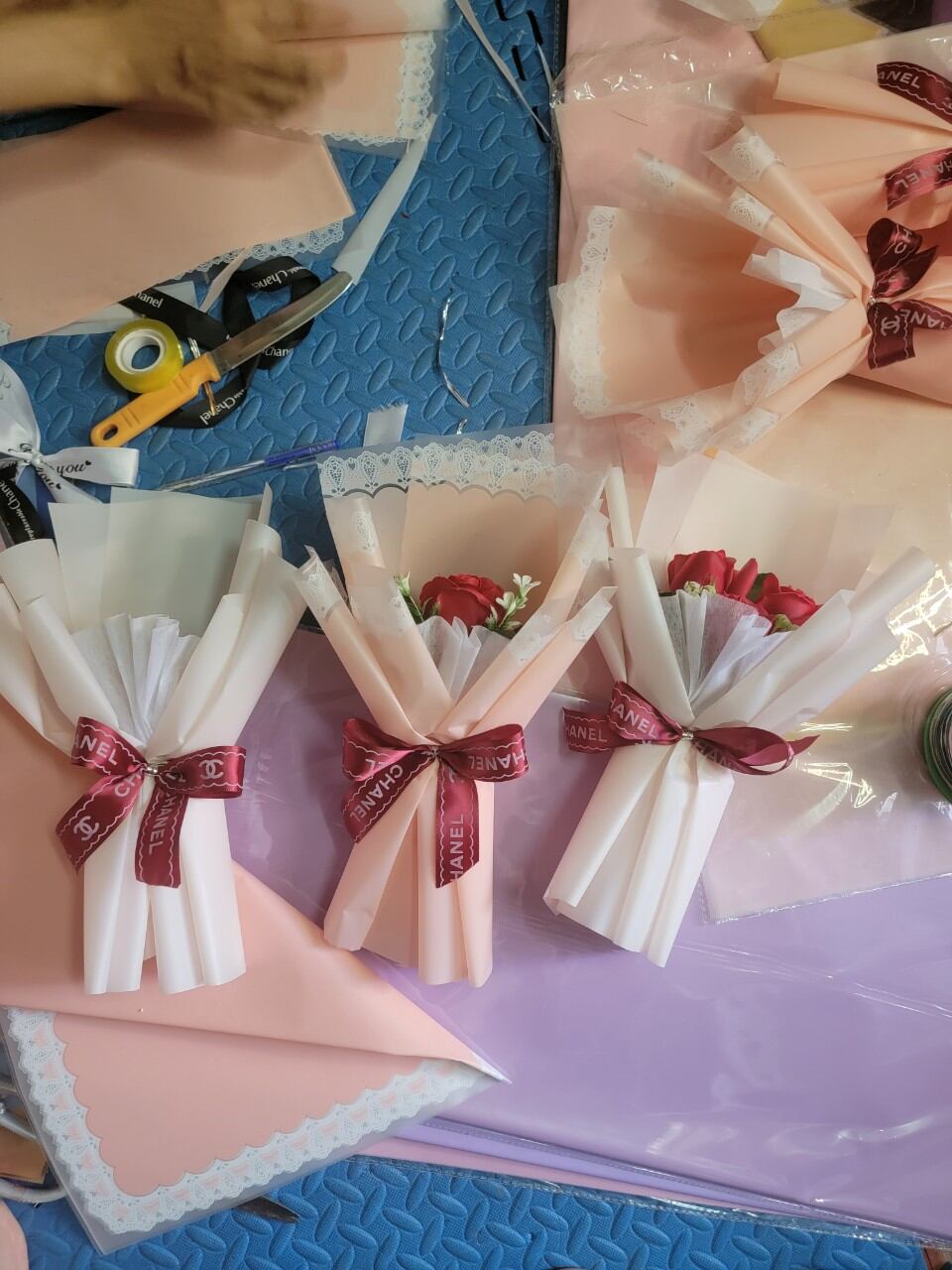 cốt hoa bó sẵn cắm được 1-3 bông