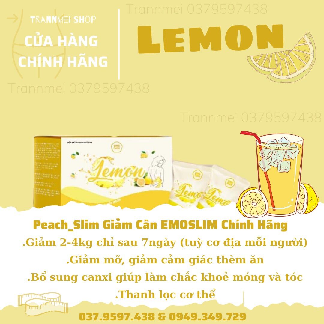 Detox Giảm Cân Emoslim vị Chanh + Tặng Chai 100ml