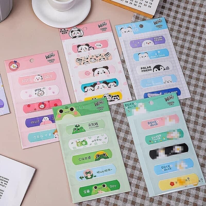 Set 5 cái băng cá nhân nhiều hình cute