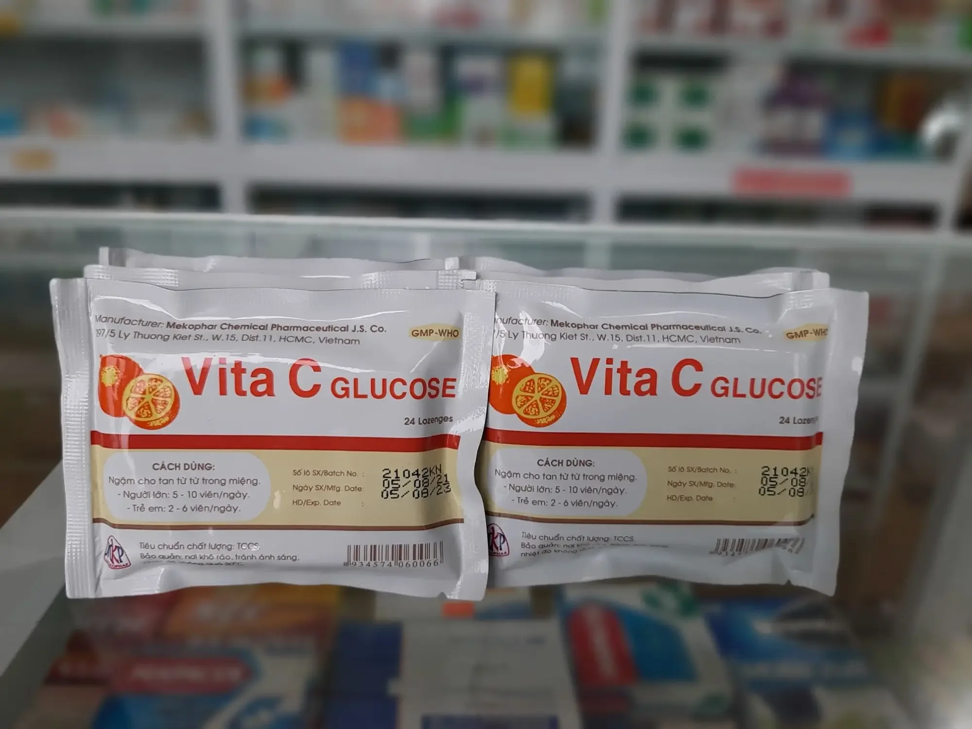 Viên ngậm Vita C Glucose gói 24 viên