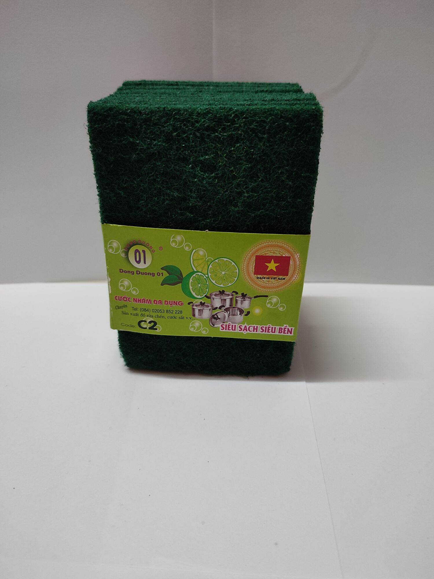 10 miếng cước xanh rửa chén Đông Dương, Samran loại nhỏ.
