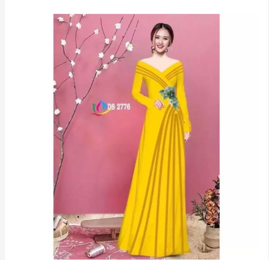 [HCM]Vải áo dài hoa eo
