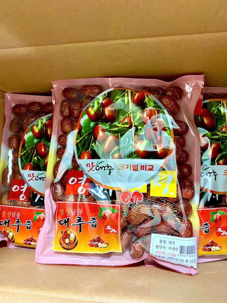 Táo Đỏ Sấy Khô Hàn Quốc Túi 500gr