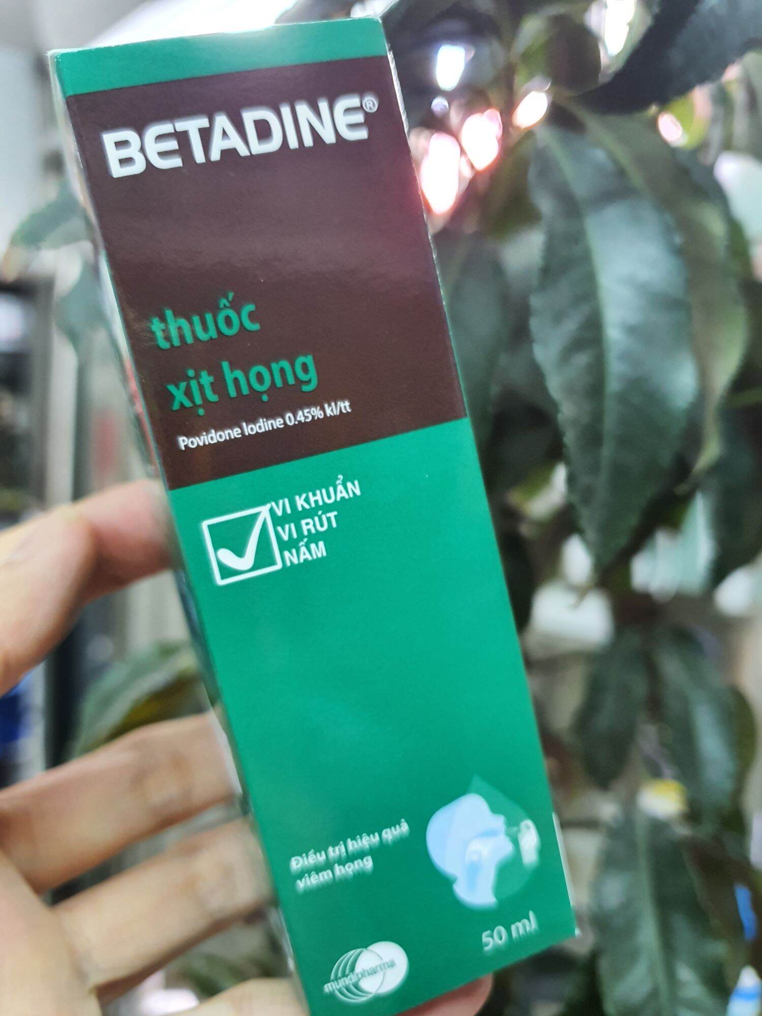 Xịt sát khuẩn họng Betadine Throat Spray 50ml- Đông Anh Pharmart
