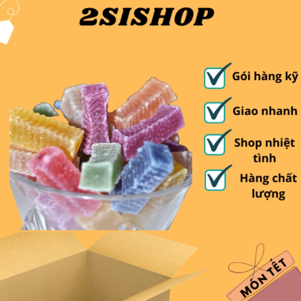 500g 1kg Mứt rong sụn gai dạng thỏi mix đủ vị nguyên chất trái cây #2Sishop