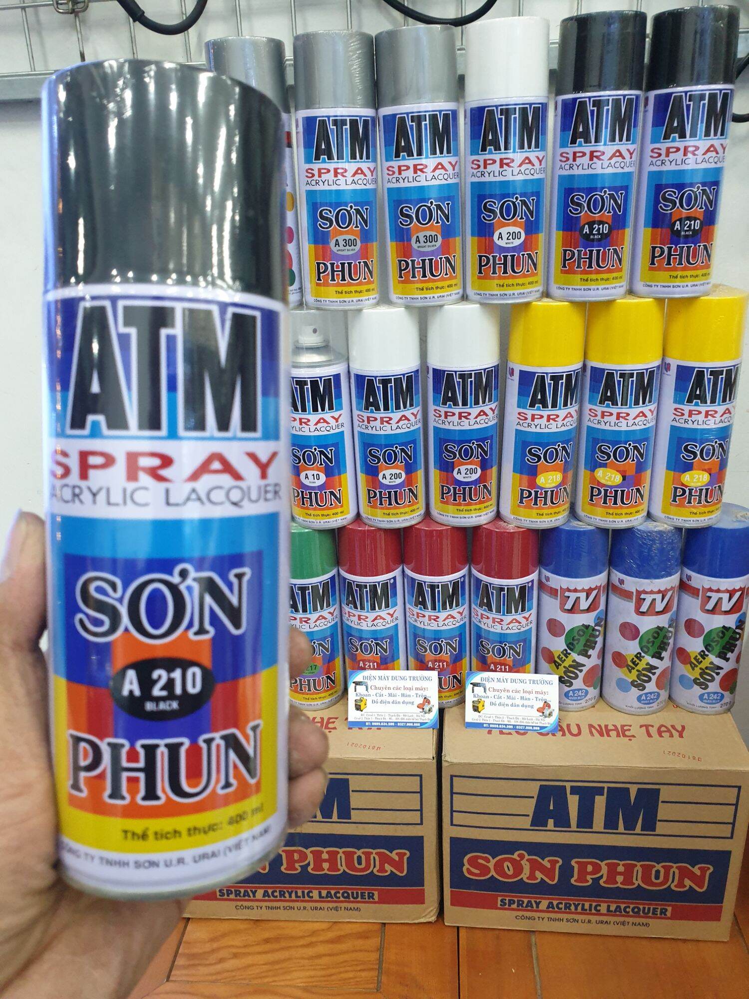 Sơn phun dạng xịt ATM ,TV các màu