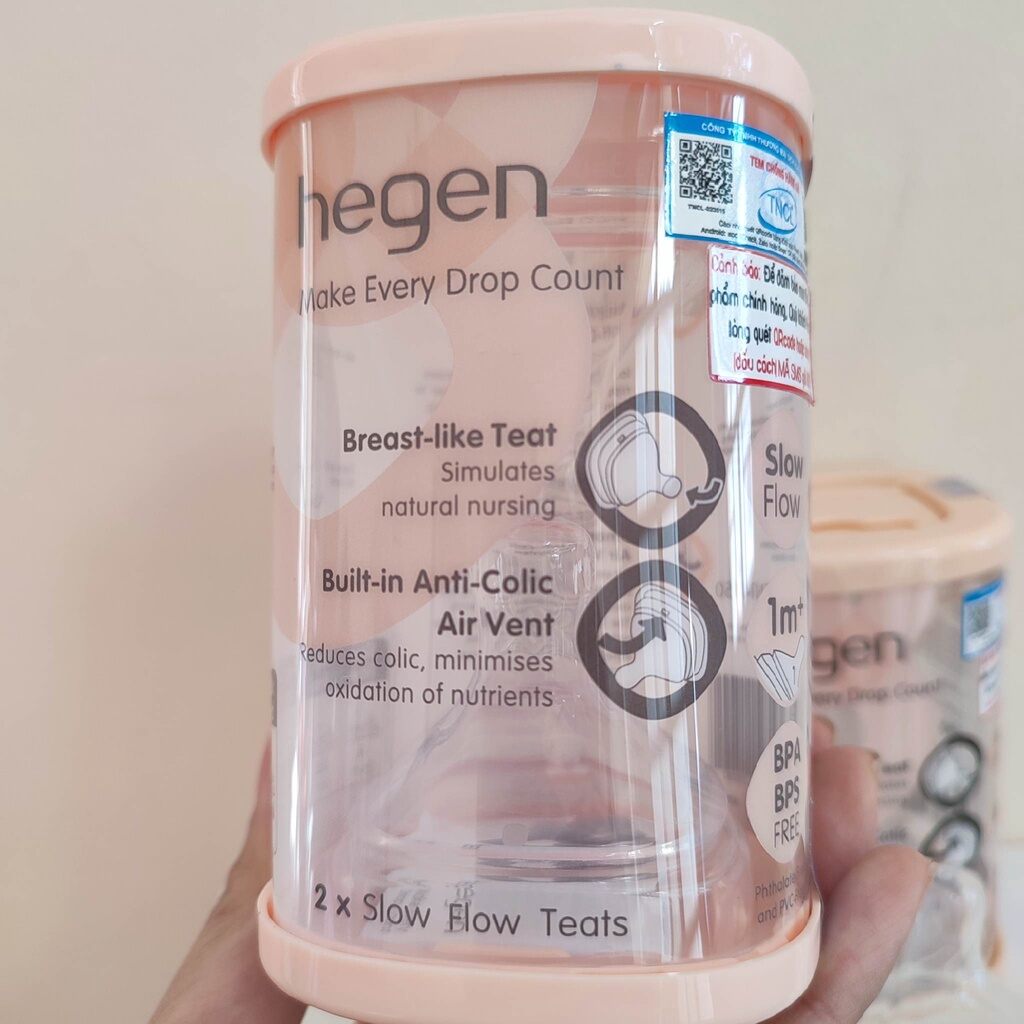 Núm ti bình sữa hegen chính hãng, size 1, 2, 3 và Y, hộp 2 chiếc ,có bán tách lẻ