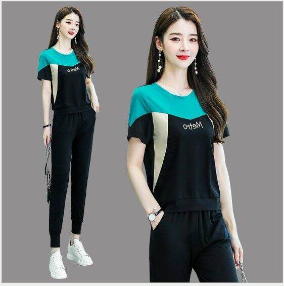 Sét đồ bộ nữ phối màu metro thun cotton 100% cao cấp