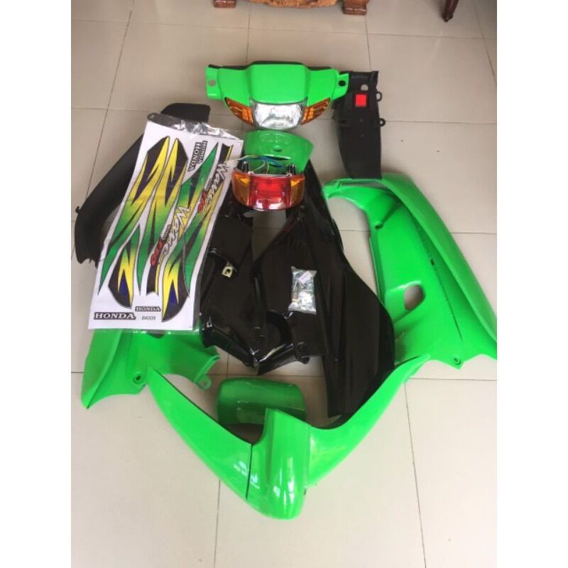 Dàn áo Wave 110 màu xanh chuối đen