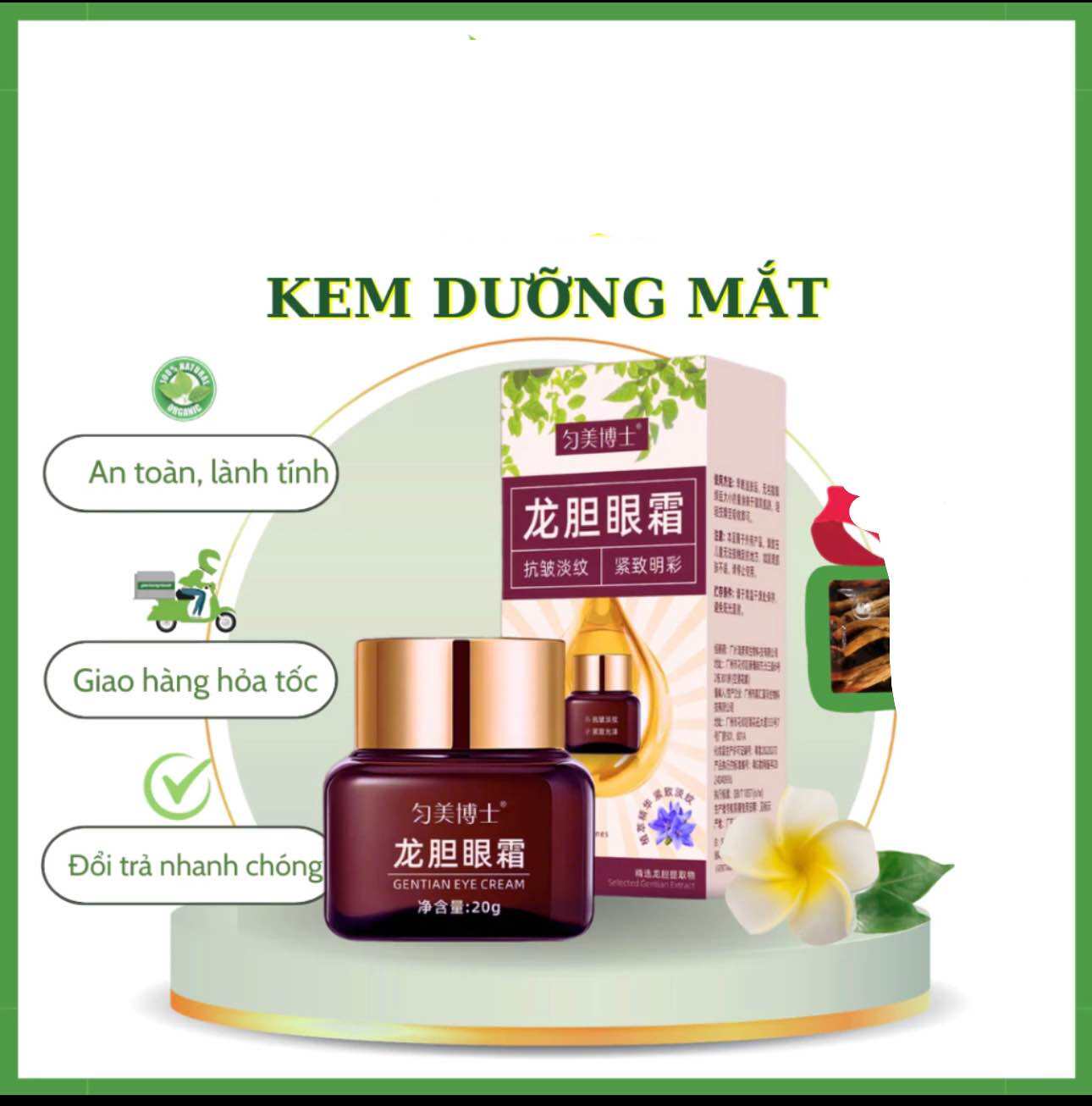 Kem dưỡng mắt OSUFI - Giúp sáng da, mờ quầng thâm, bọng mắt, ngăn lão hoá, ngừa nếp nhăn