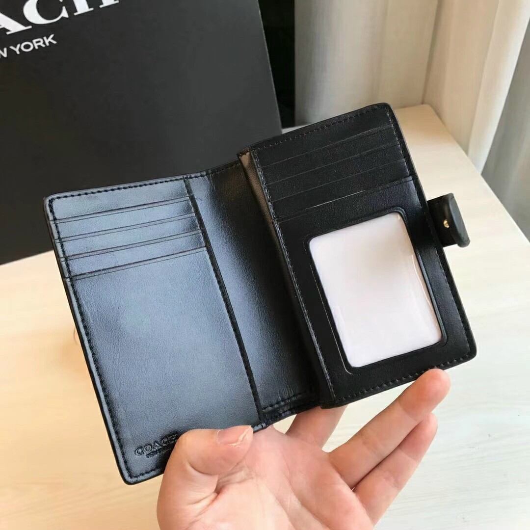 ví coach nữ da thật size trung 14cm Hàng dư xin full box