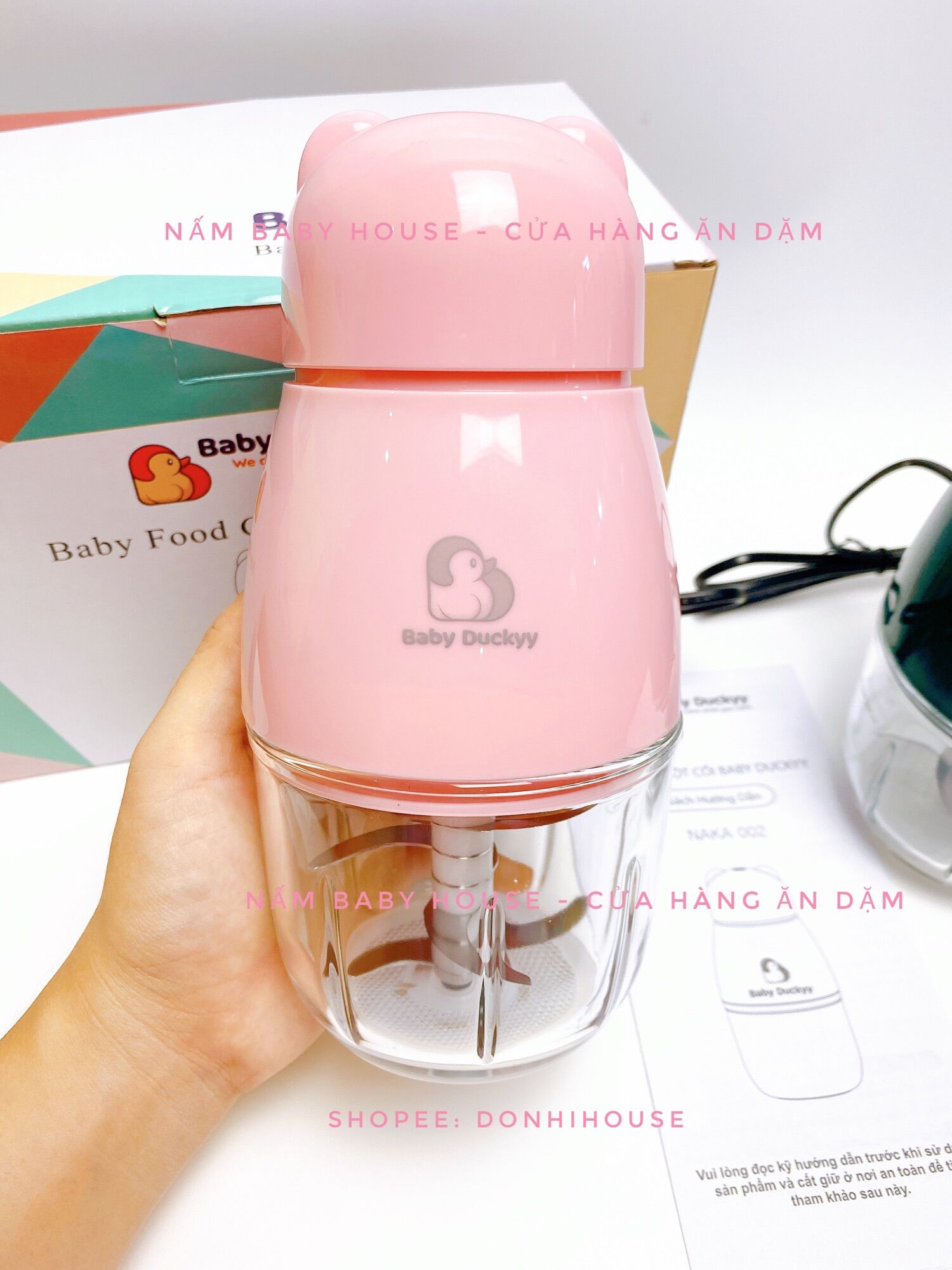 Máy xay đồ ăn dặm, xay thịt cá Baby Duckyy