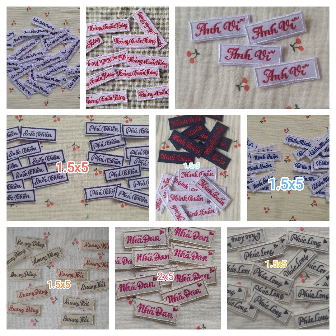 Combo 10 cái Bảng Tên cho bé 1.5x5, 2 chữ